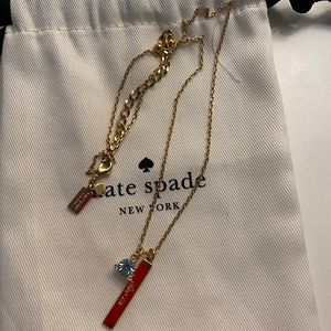 Kate Spade gold Dive-in, Aquamarine pendant